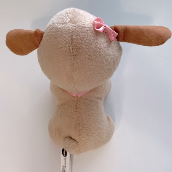 Plush Dog Toy with Pink Collar - Picture 4 of 5